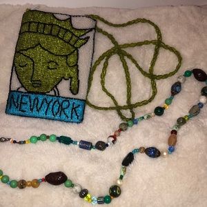 NEW YORK BEADED PURSE